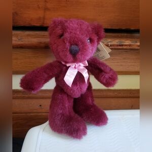 NWT Vintage RUSS Rhapsody Plush Burgundy From The Past Teddy Bear